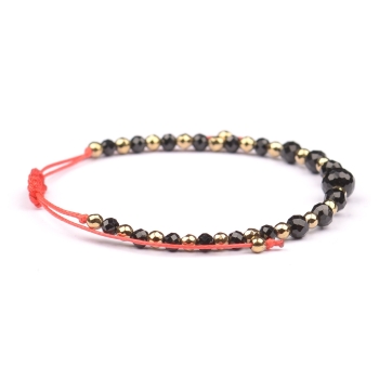 Bransoletka celebrytka TURMALIN + hematyt miłość i odwaga